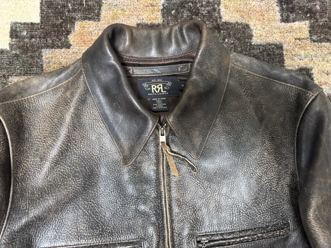 RRL 더블알엘 오웬스 가죽 레더 자켓 M 상품이미지3