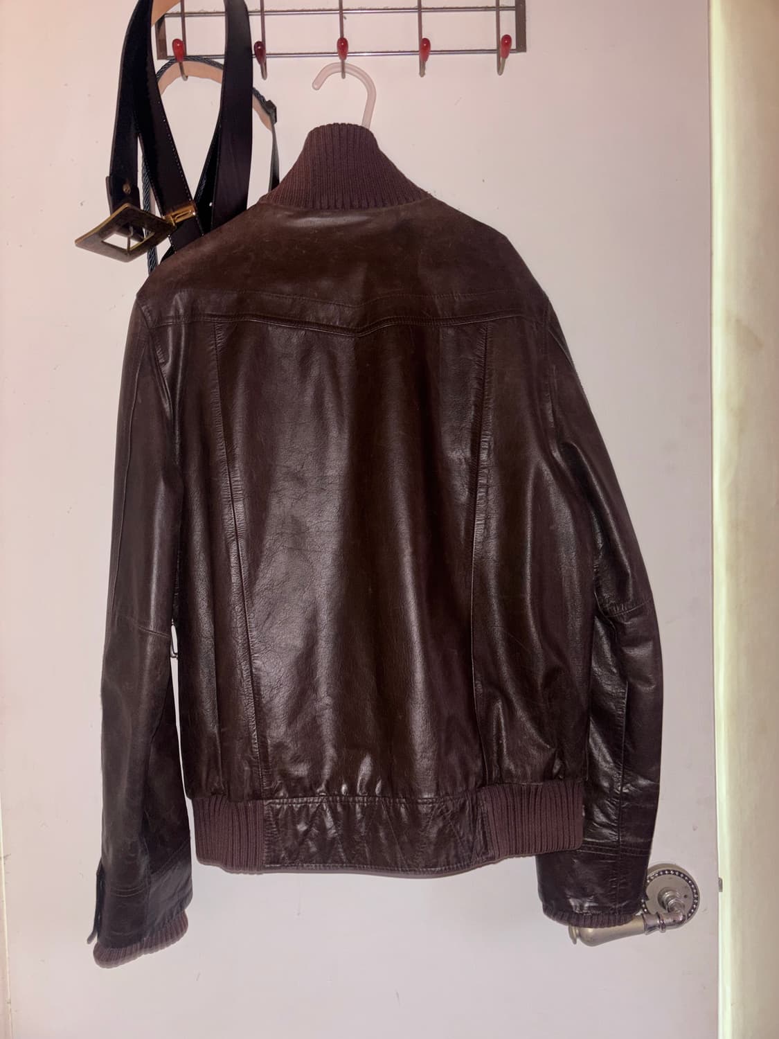 올드갭 브라운 레더 A-1 자켓 M 상품이미지2