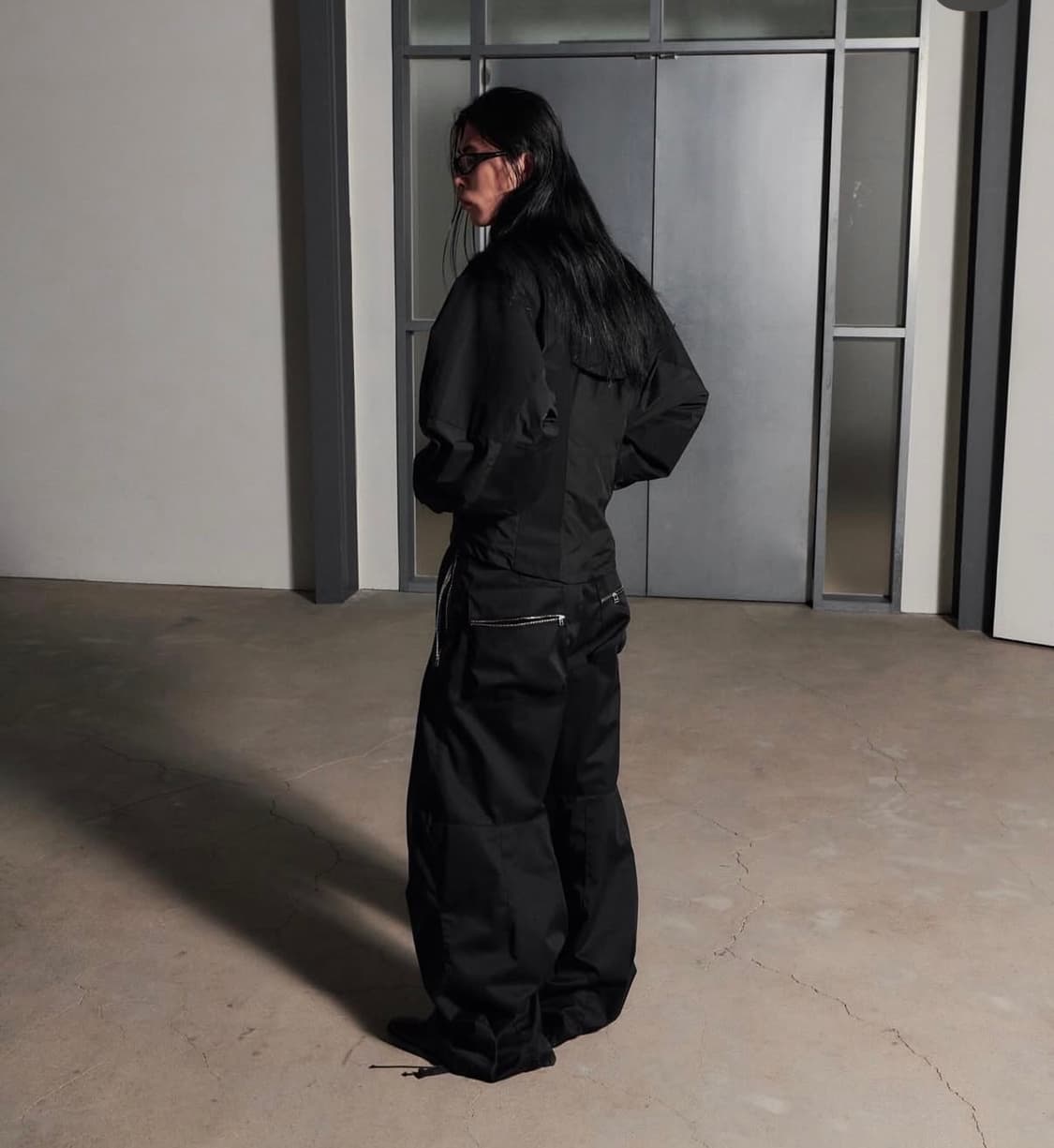 뉴치프시크 engineer tc silhouette 와이드 팬츠 블랙 M 상품이미지3