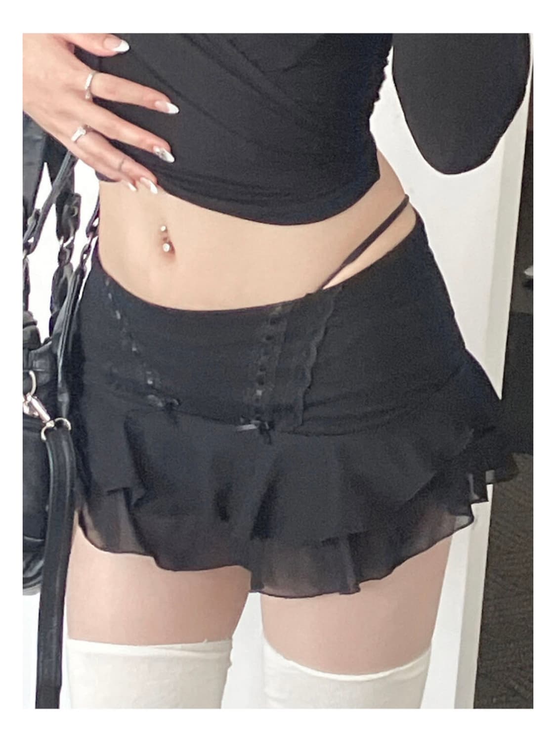 Angelnumber555 Garter frill skirt S 상품이미지3