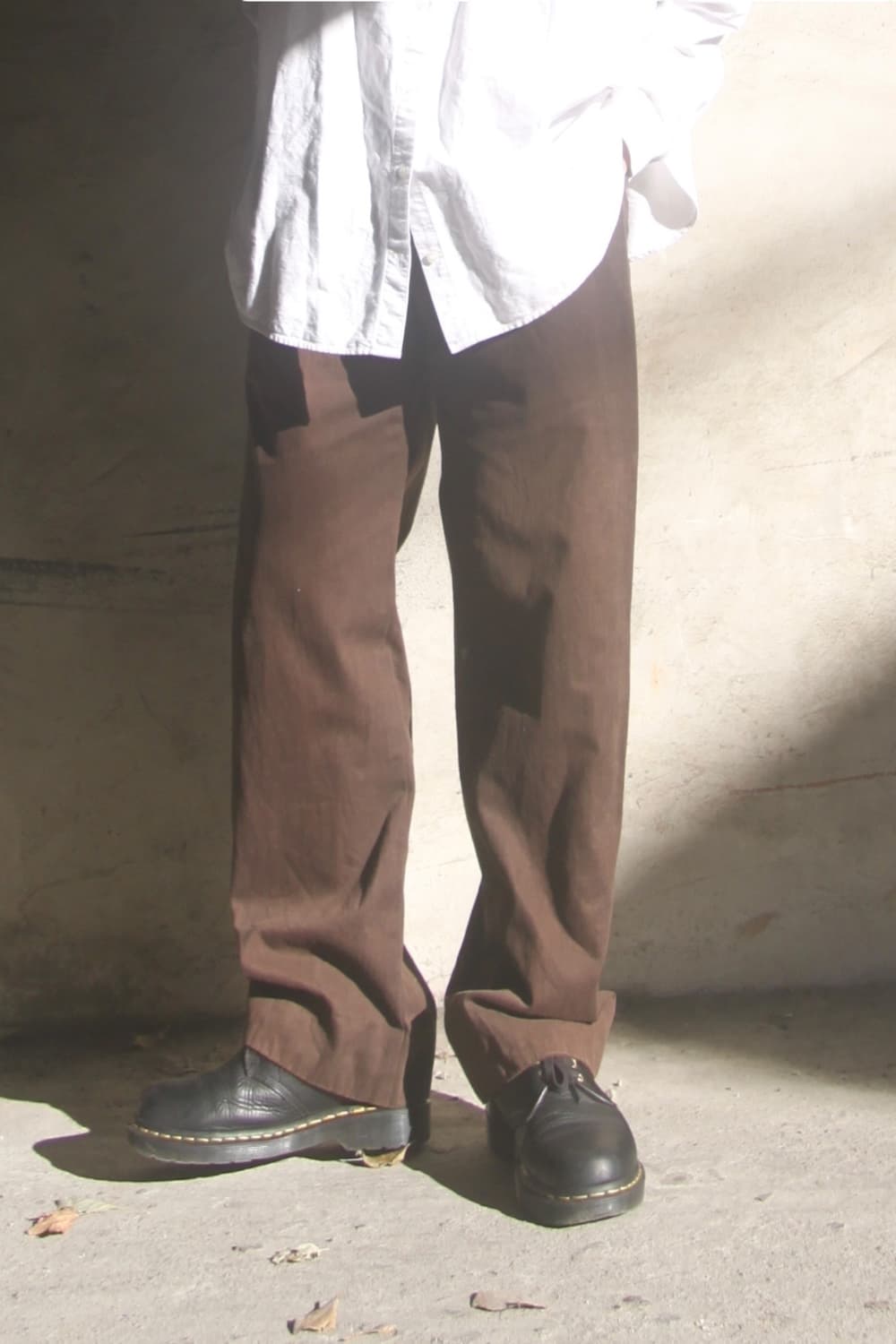 빈티지 에르메스 코튼 와이드 팬츠 상품이미지2