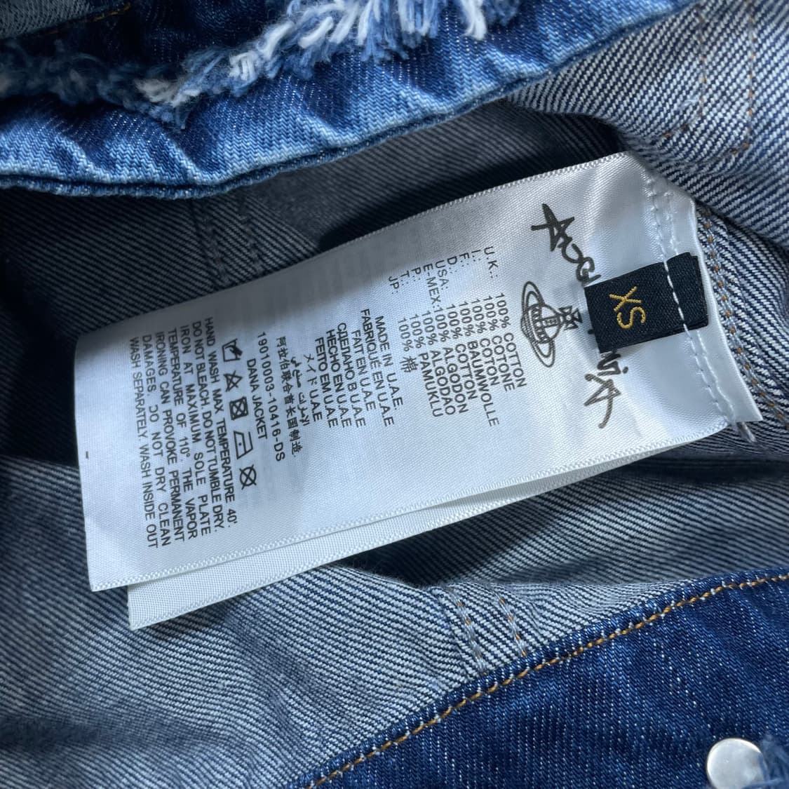 비비안웨스트우드 앵글로매니아 플라워 데님 자켓 상품이미지8