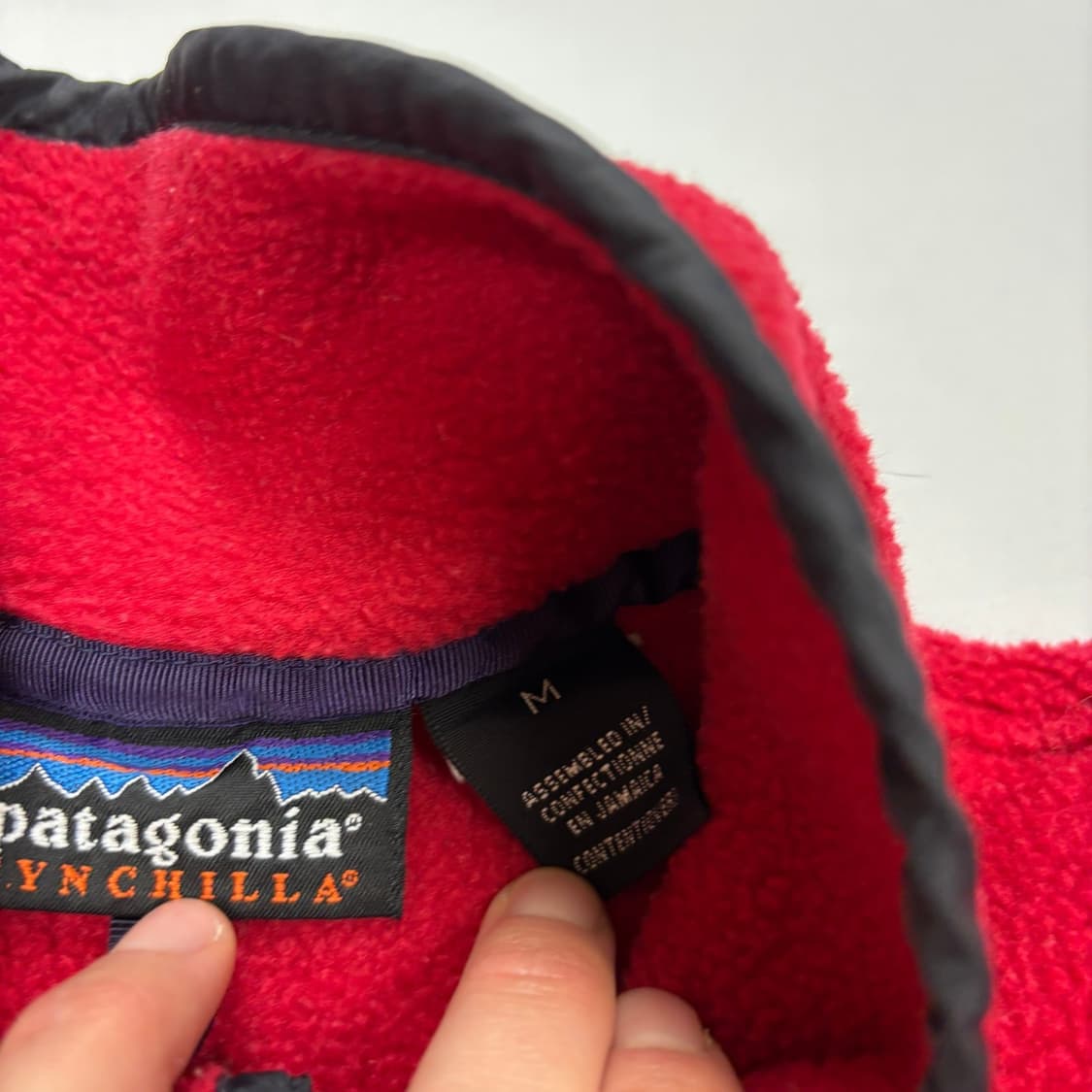 11FW 파타고니아 신칠라 스냅-T 플리스 레드 블랙 포켓 상품이미지3