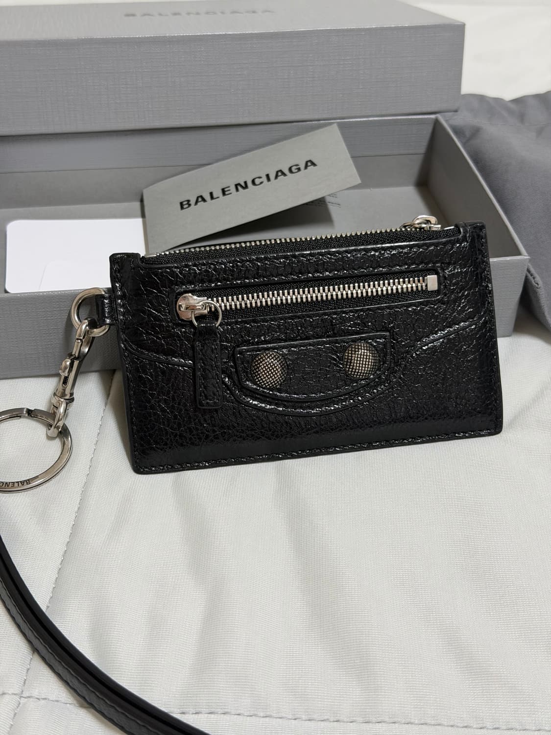 발렌시아가 르 카골 맨 카드 케이스 온 키체인 블랙 상품이미지3