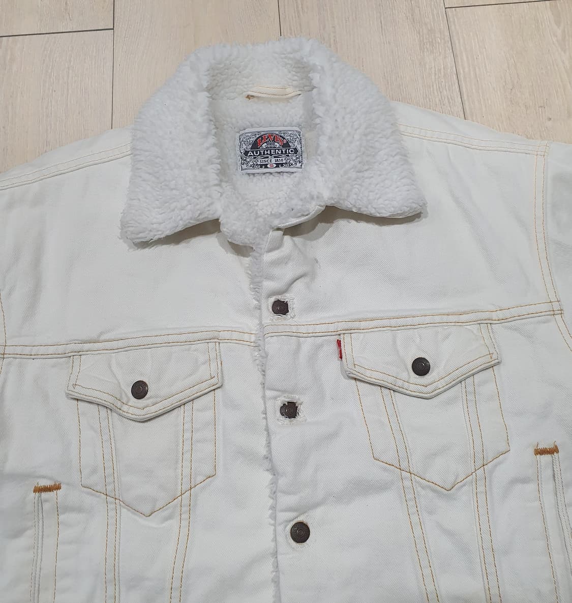 리바이스 빈티지 90s 쉐르파 트러커 자켓 화이트 (100) 상품이미지3