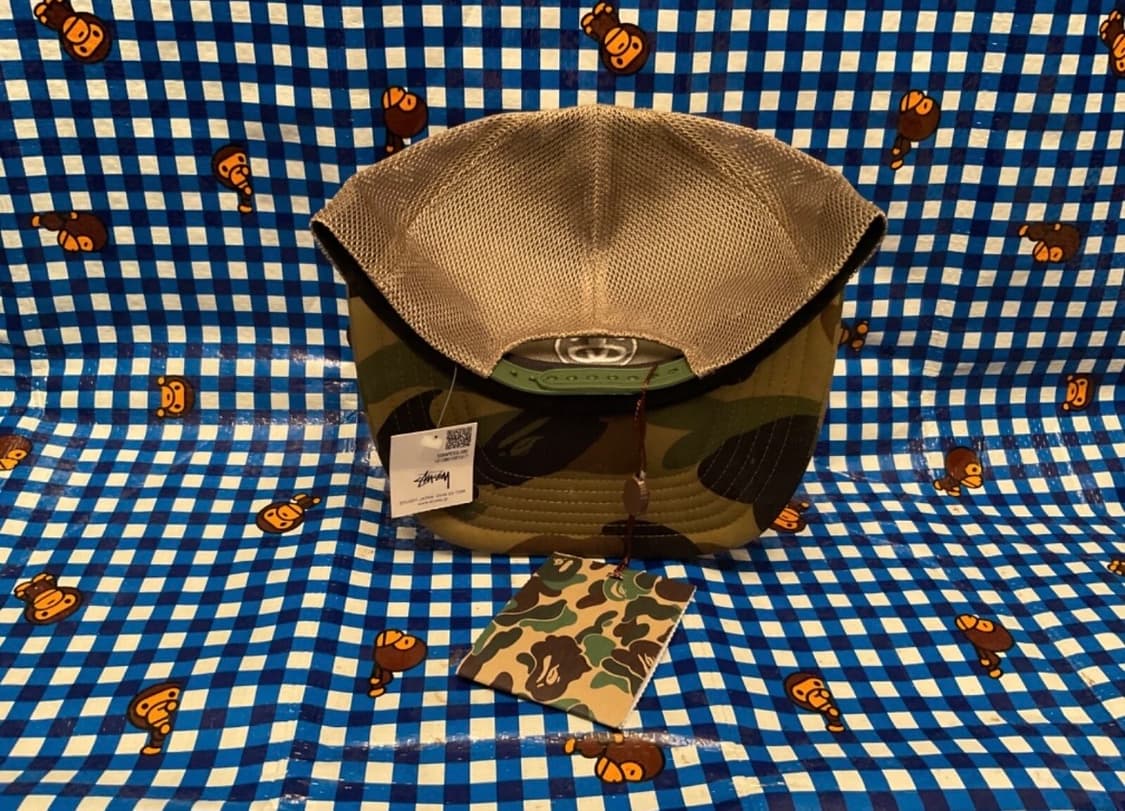 스투시x베이프 30주년 카모 트러커캡 상품이미지2
