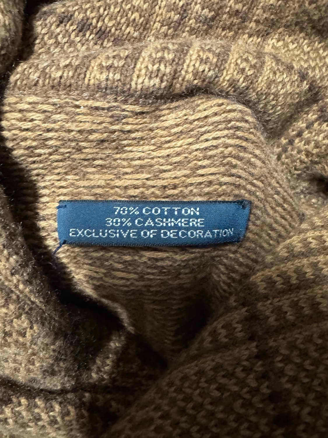 폴로 랄프로렌 캐시미어 혼용 엘보 패치 숄카라 니트 상품이미지4