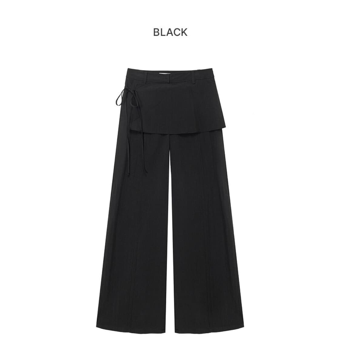 Layered Wide Pants(Black) 상품이미지2