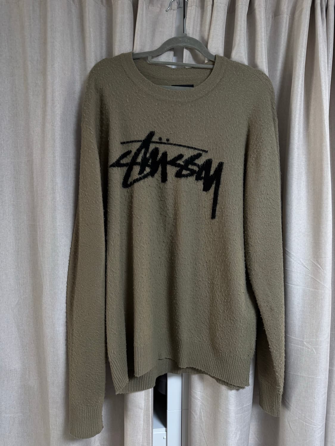 스투시 브러시드 니트 타우페 XL 상품이미지2