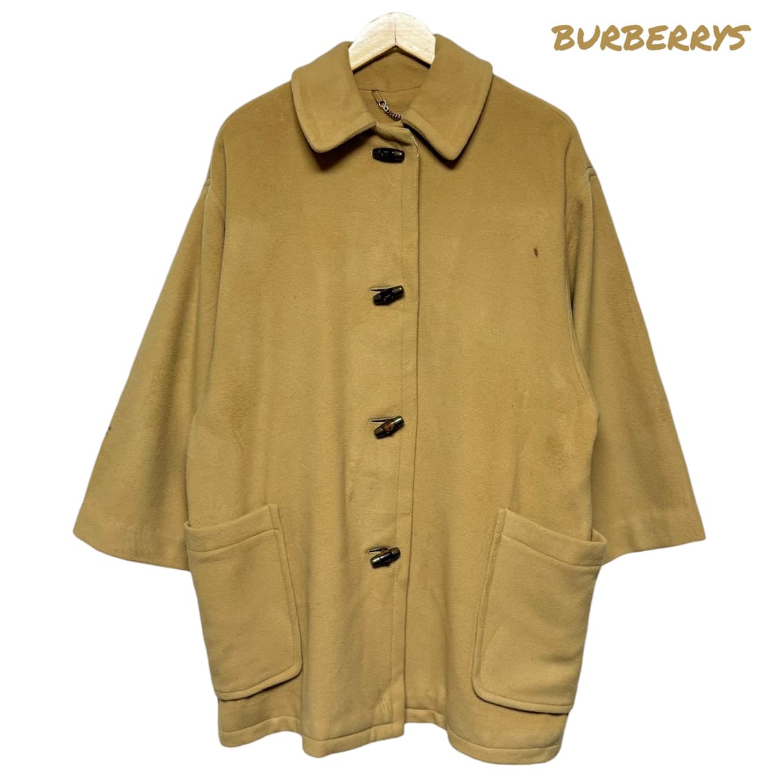 3744 버버리 머스타드 울 캐시미어 루즈핏 코트 상품이미지1