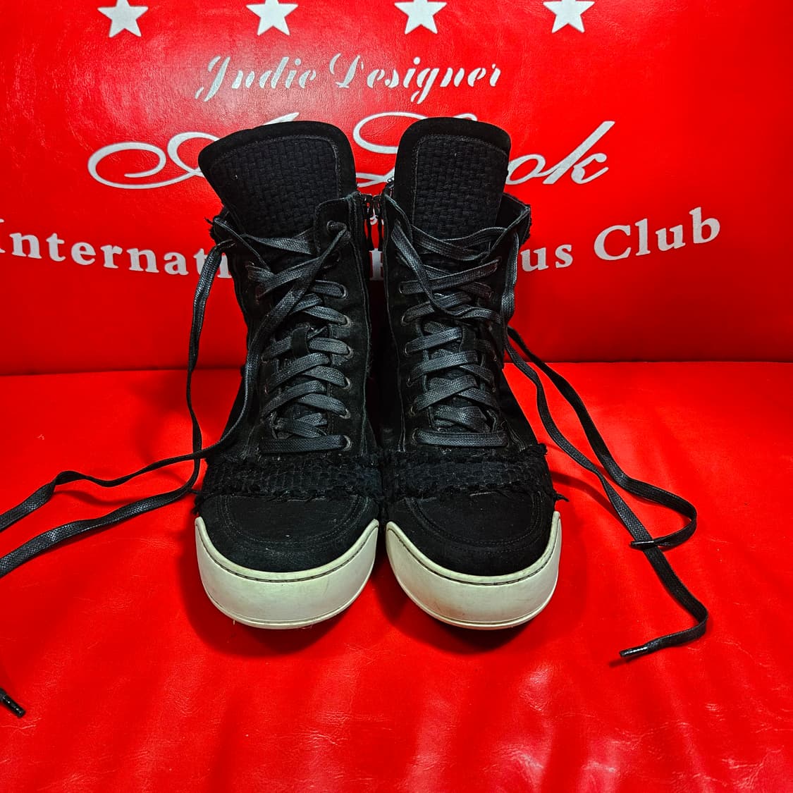 발망(Balmain) 가죽 스웨이드 하이탑 스니커즈 43size 상품이미지1