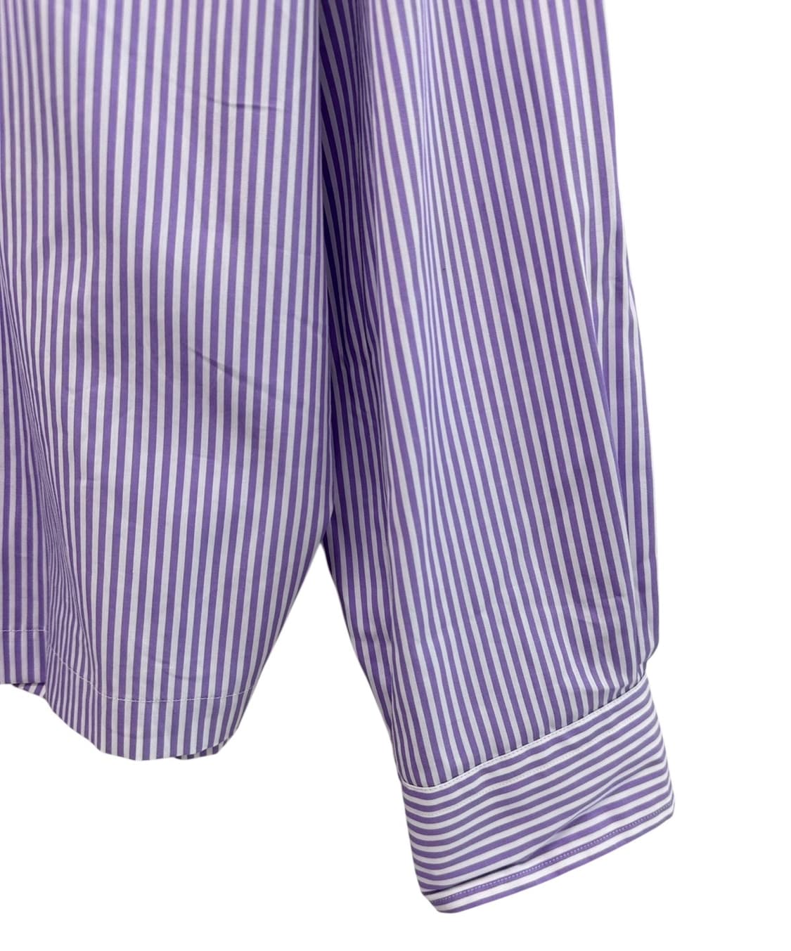폴로 스트라이프 셔츠 퍼플&화이트 (XL~2XL)  상품이미지4