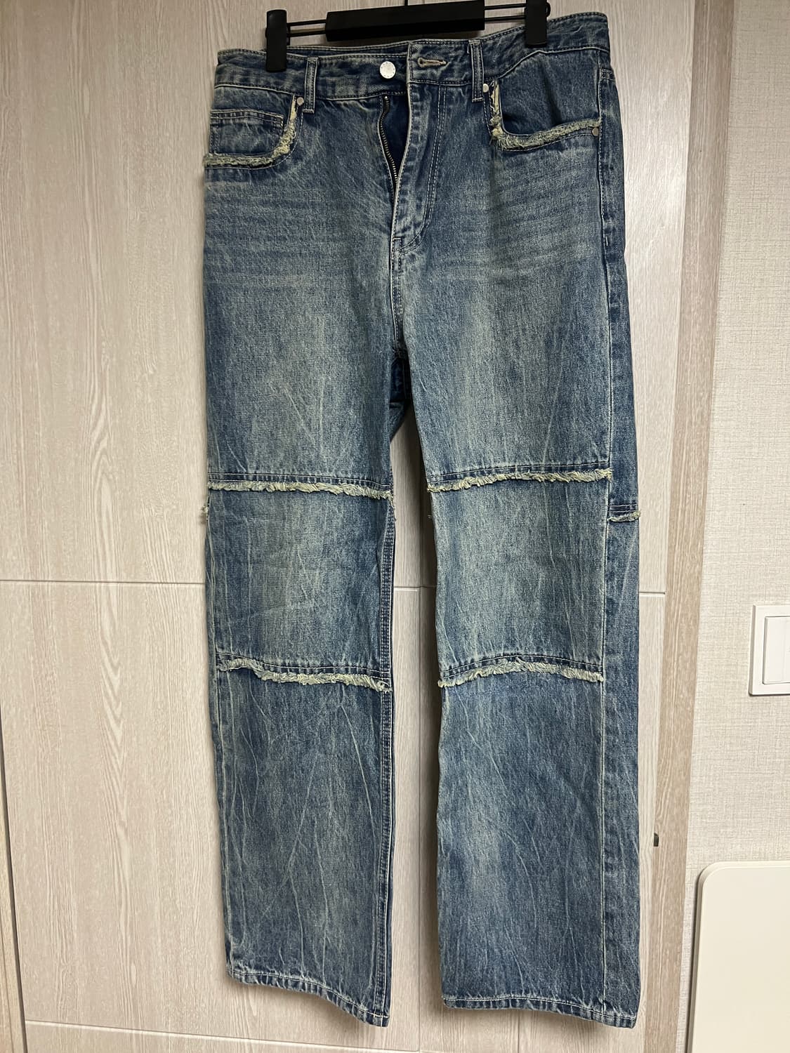 마틴플랜 Cut Out Straight Jeans - BLUE 48사이즈 상품이미지2