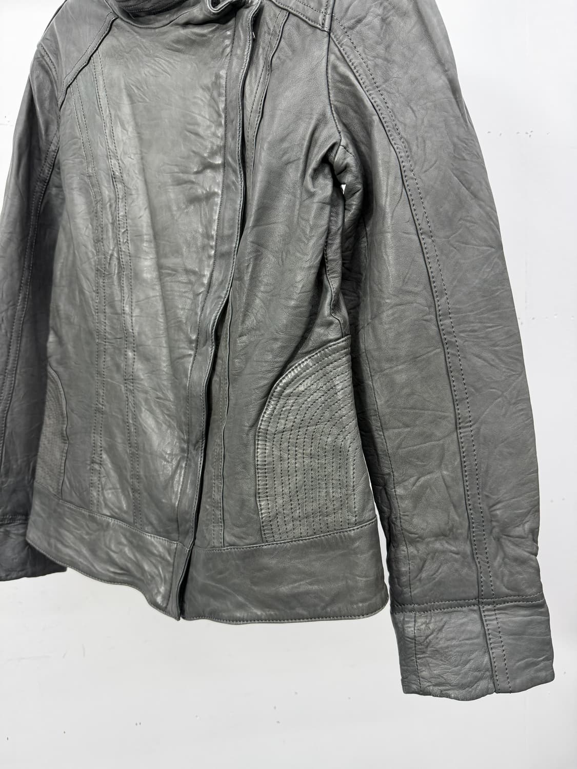 Danier diagonal genuine leather jacket 상품이미지5
