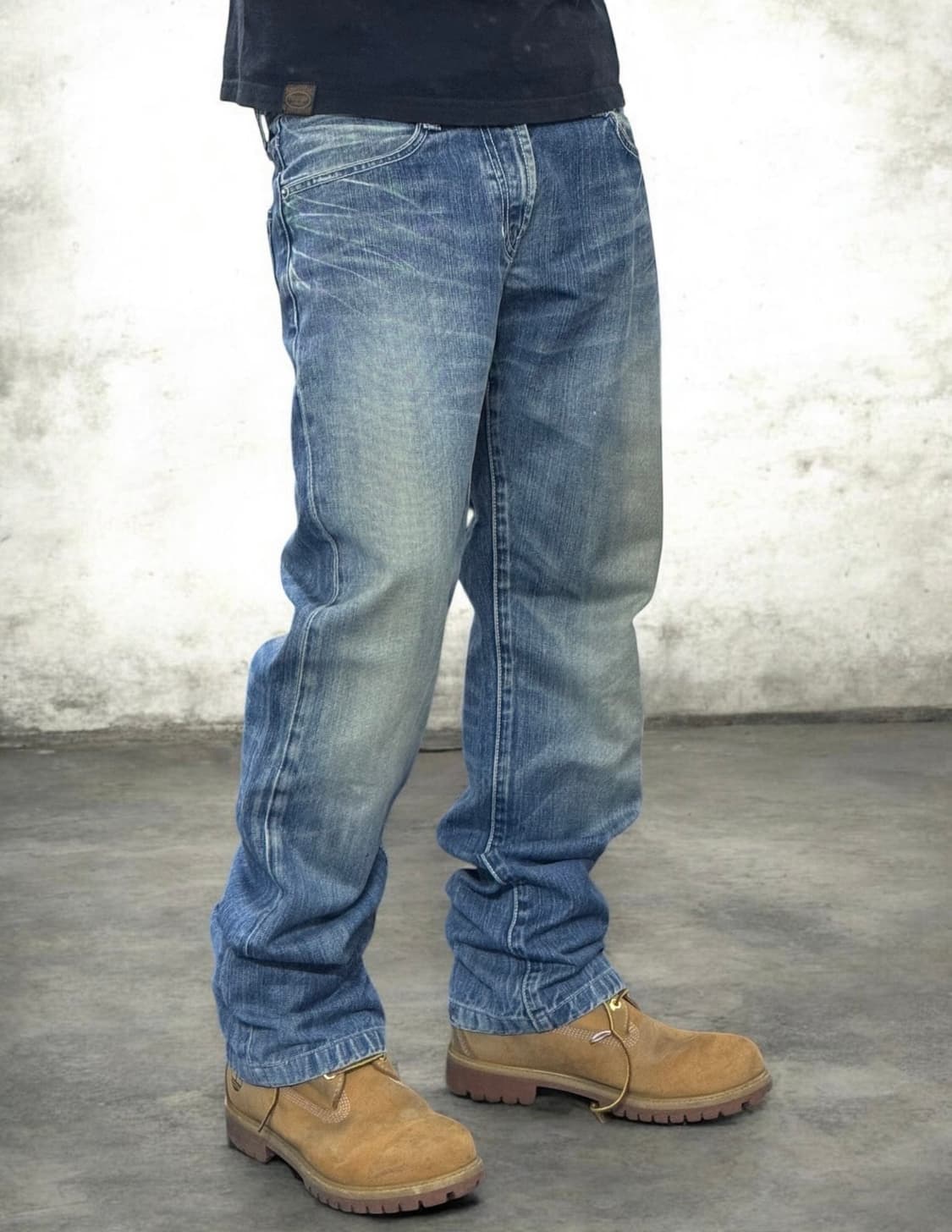 에비수 실버자수 워싱 데님 팬츠 상품이미지1