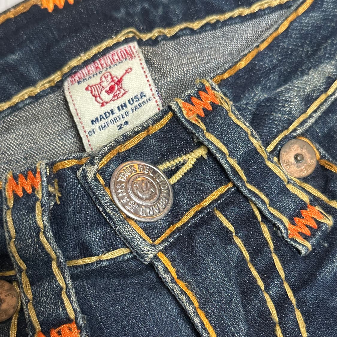 True Religion 트루릴리전 옐로 워싱 부츠컷 상품이미지2