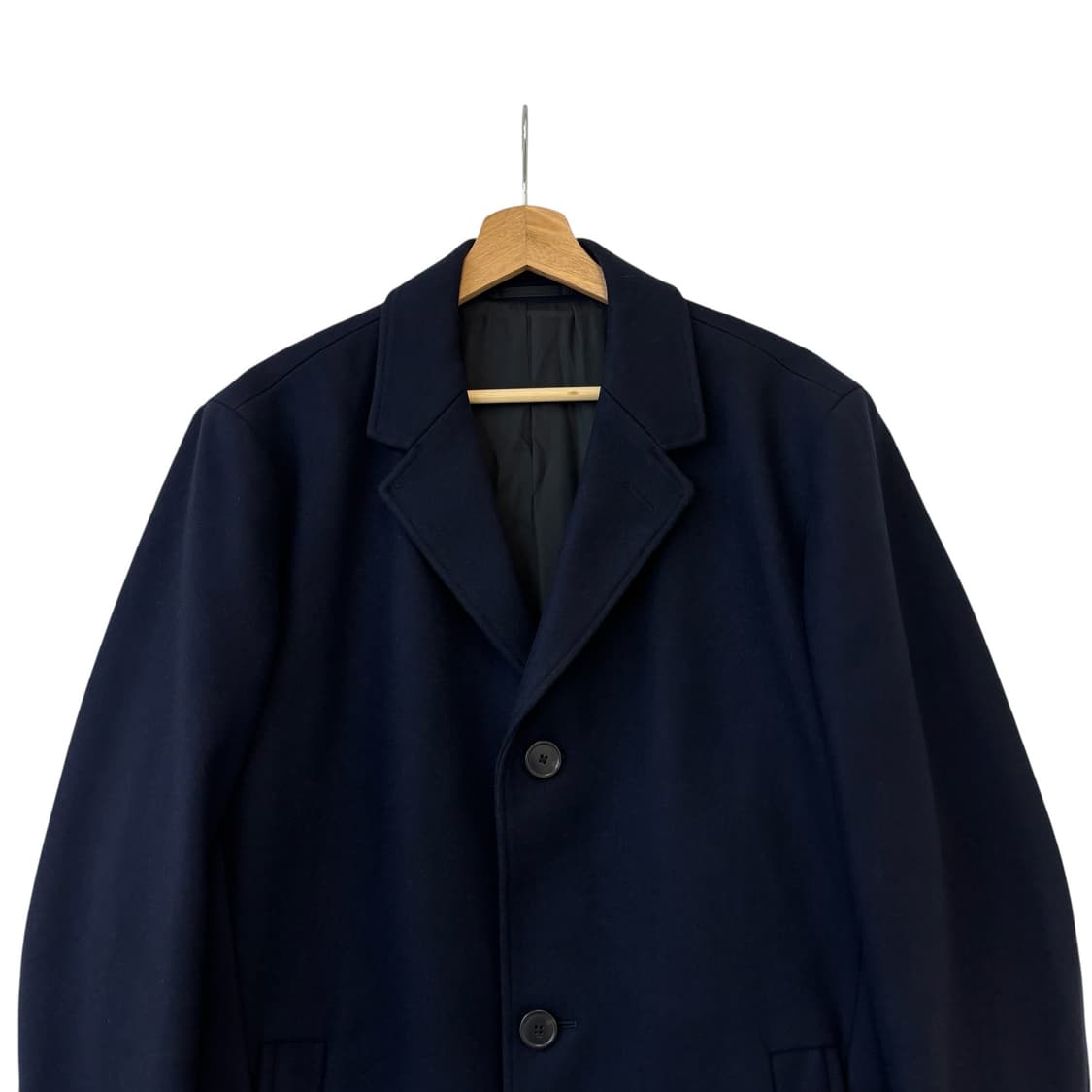 띠어리 울 캐시미어 싱글 코트 네이비 상품이미지2