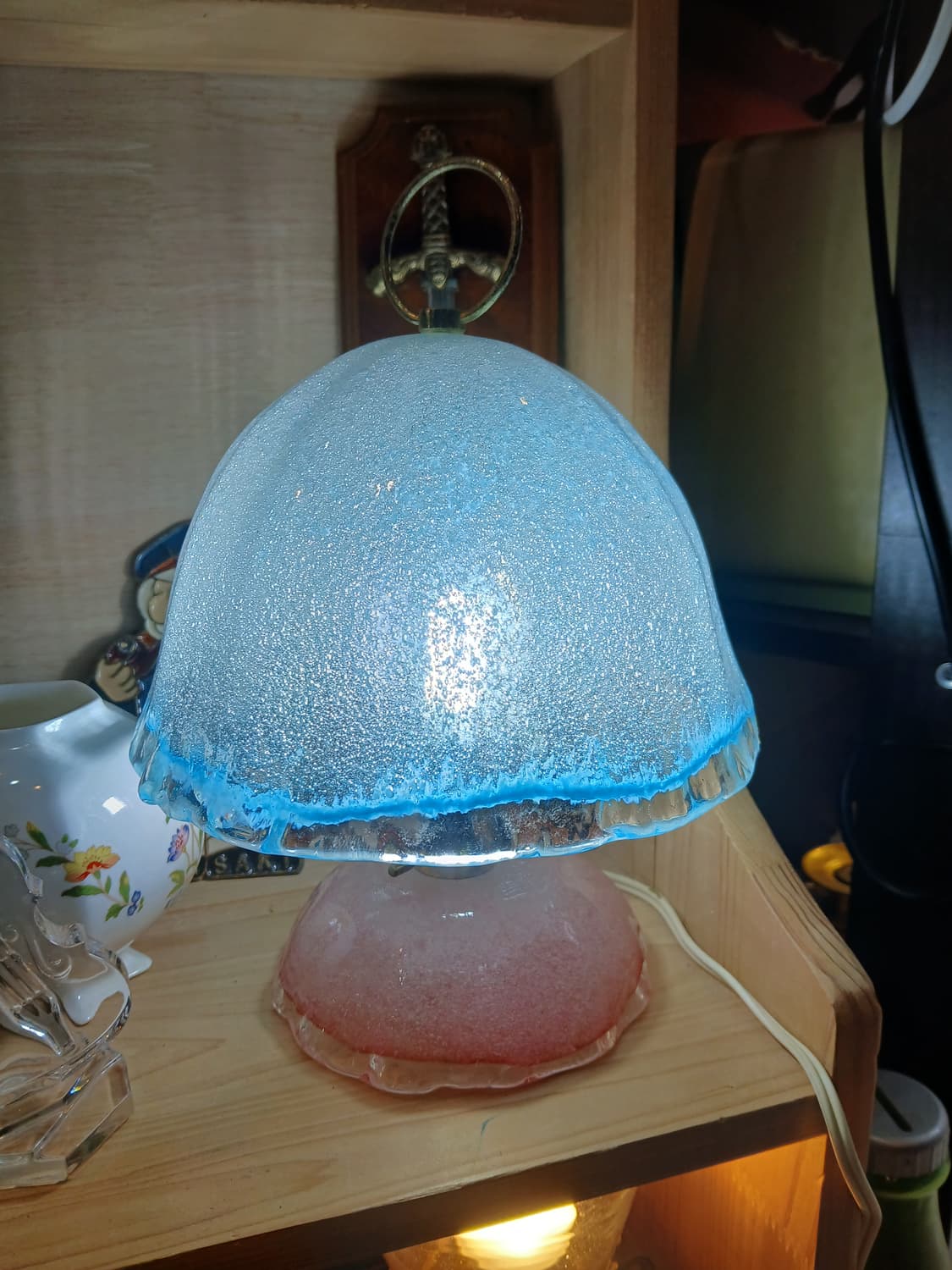 70s 빈티지 이와타 글라스 테이블 조명 상품이미지1