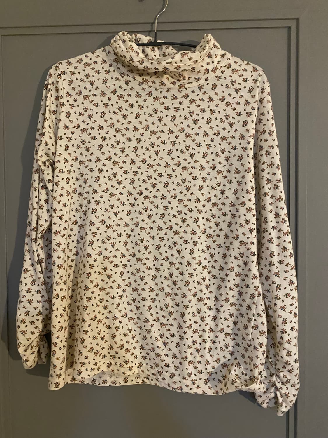 [세트] 빈티지 모리걸 꽈배기 니트가디건 잔꽃 목폴라 이너 상품이미지5