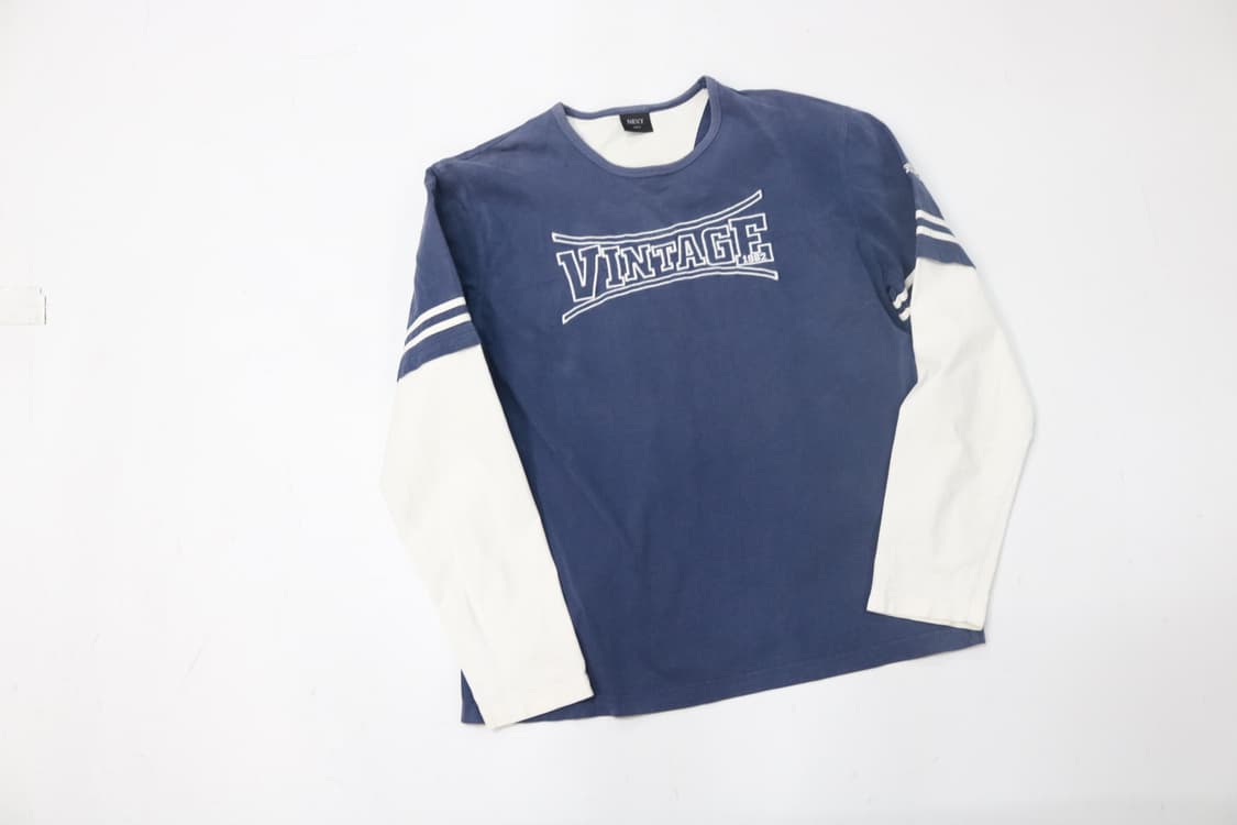 넥스트 빈티지 아치 로고 레이어드 롱슬리브 티셔츠 (L) 상품이미지2