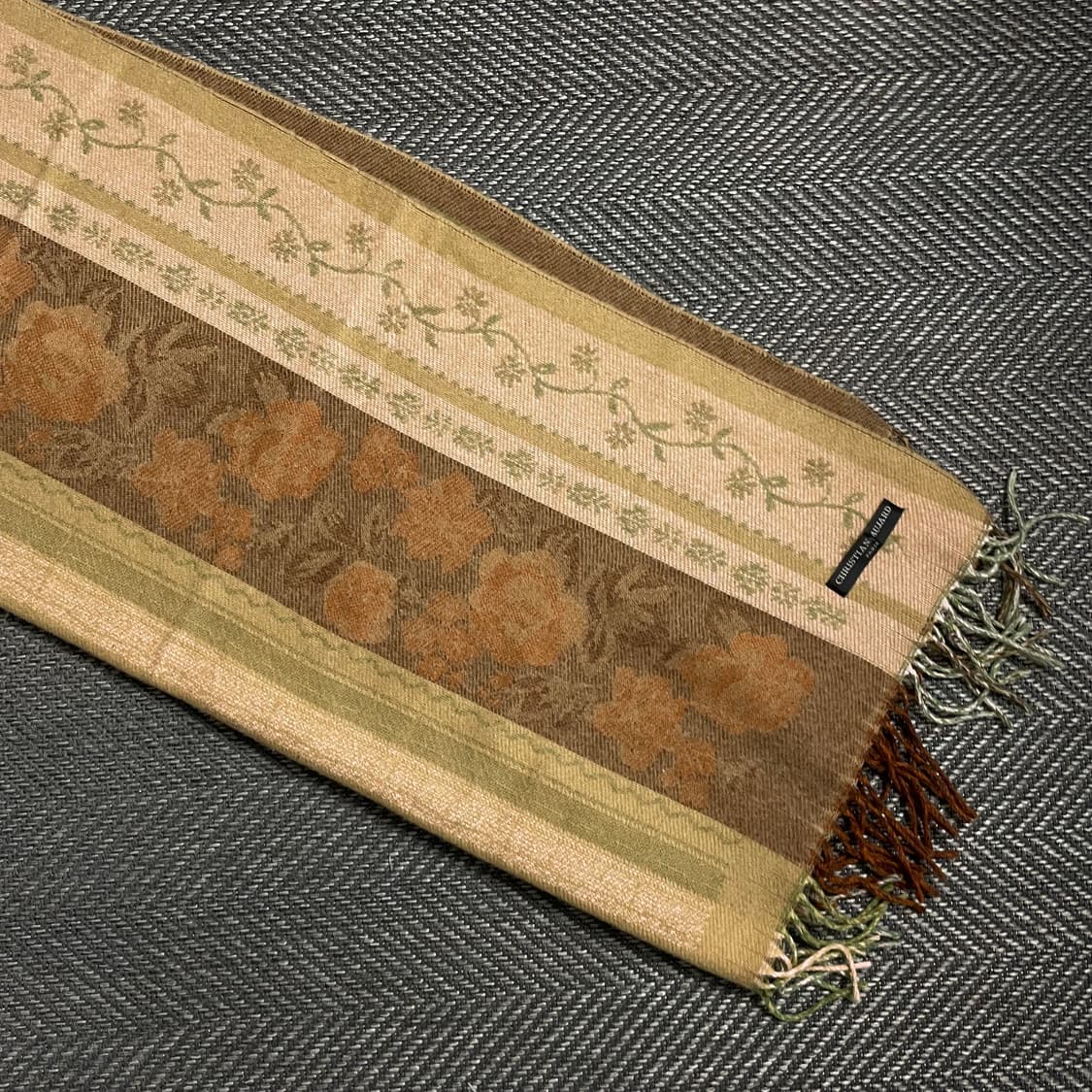 크리스찬 오자르 아메카지 빈티지 패턴 울 캐시미어 혼방 머플러y 4916 상품이미지4