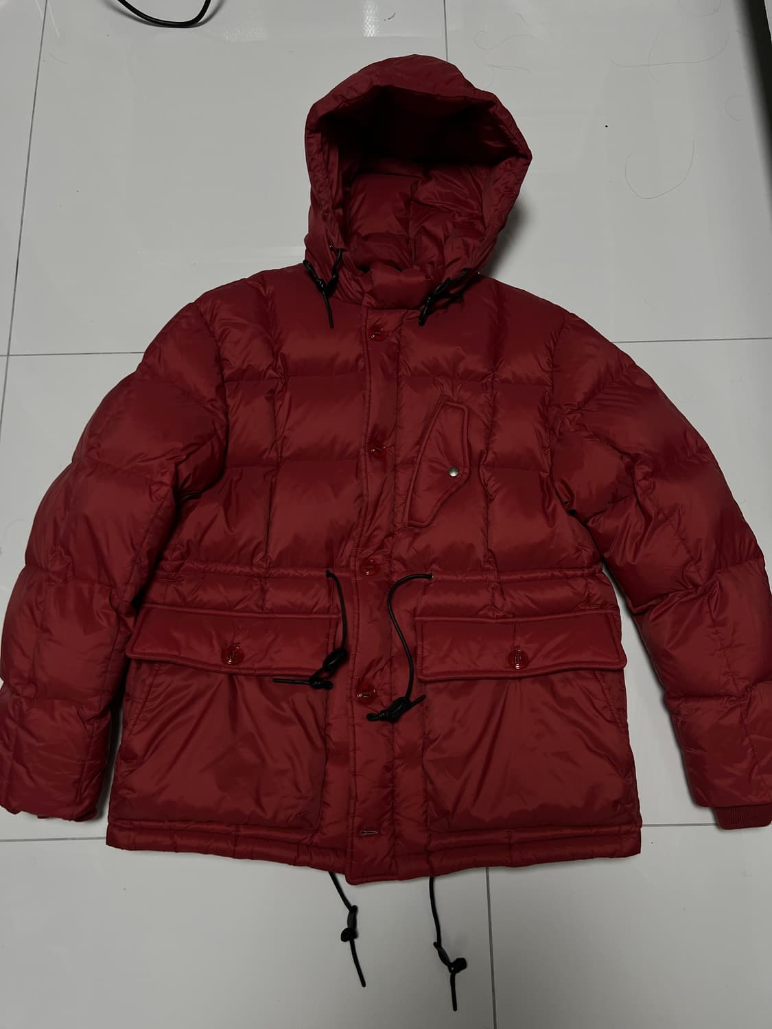 택포15) 유니폼브릿지 24fw 카라코람 구스다운 패딩 체리레드 M 상품이미지3