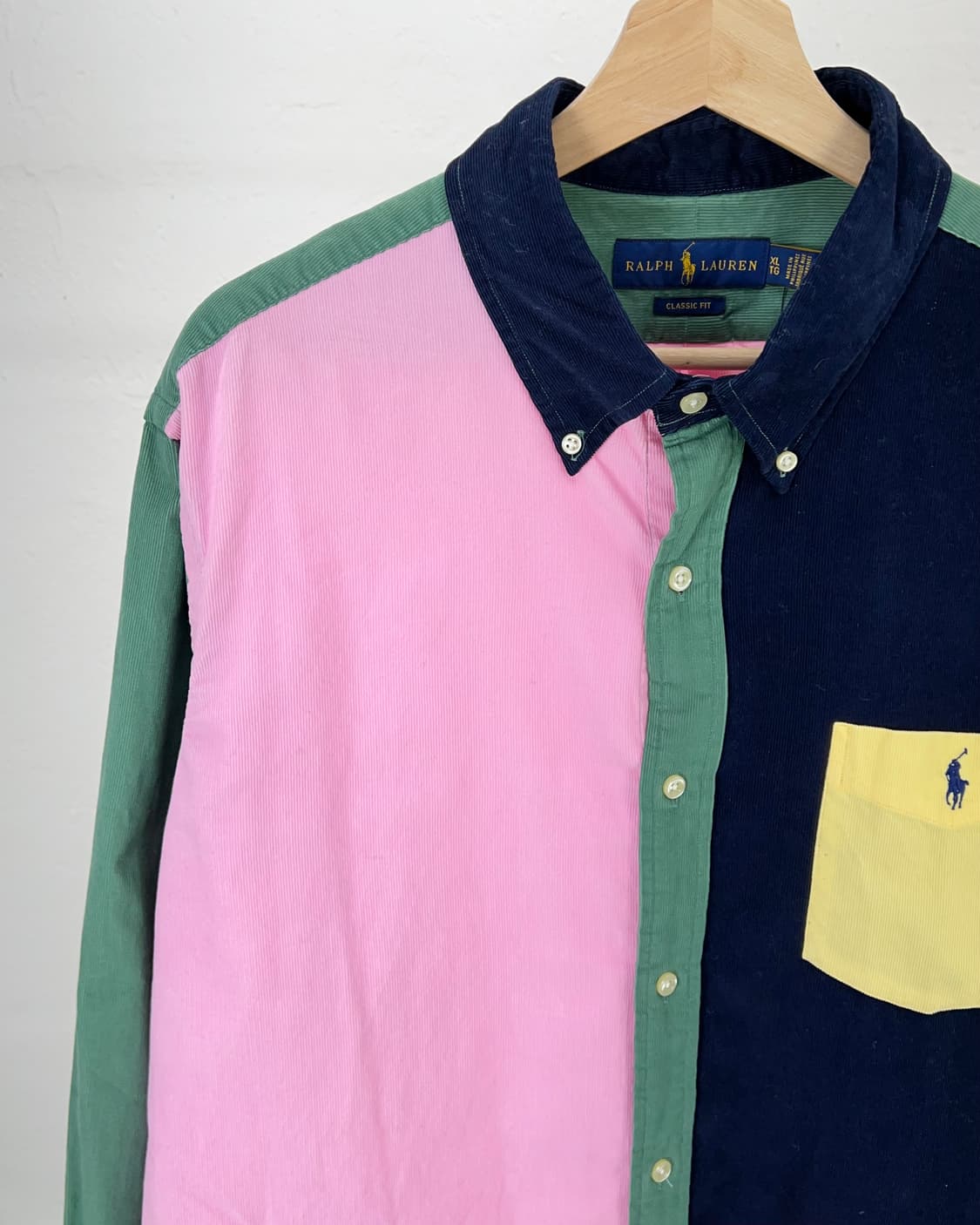 랄프로렌 컬러 블락 버튼다운 멀티 셔츠 상품이미지2