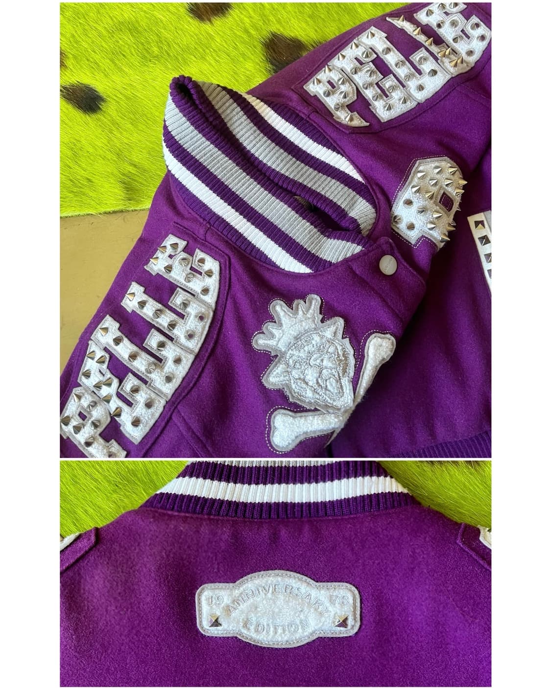 Pelle Pelle Spike Studs Wool Varsity JK 상품이미지10