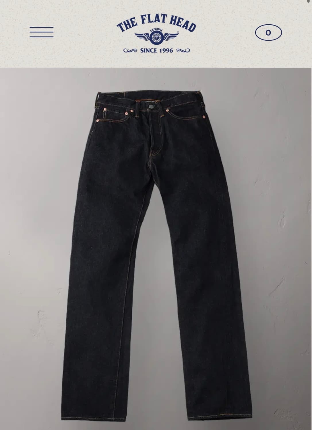 플랫헤드 32 새상품 (14.5oz 레귤러스트레이트 FN-3005 신형) 상품이미지1