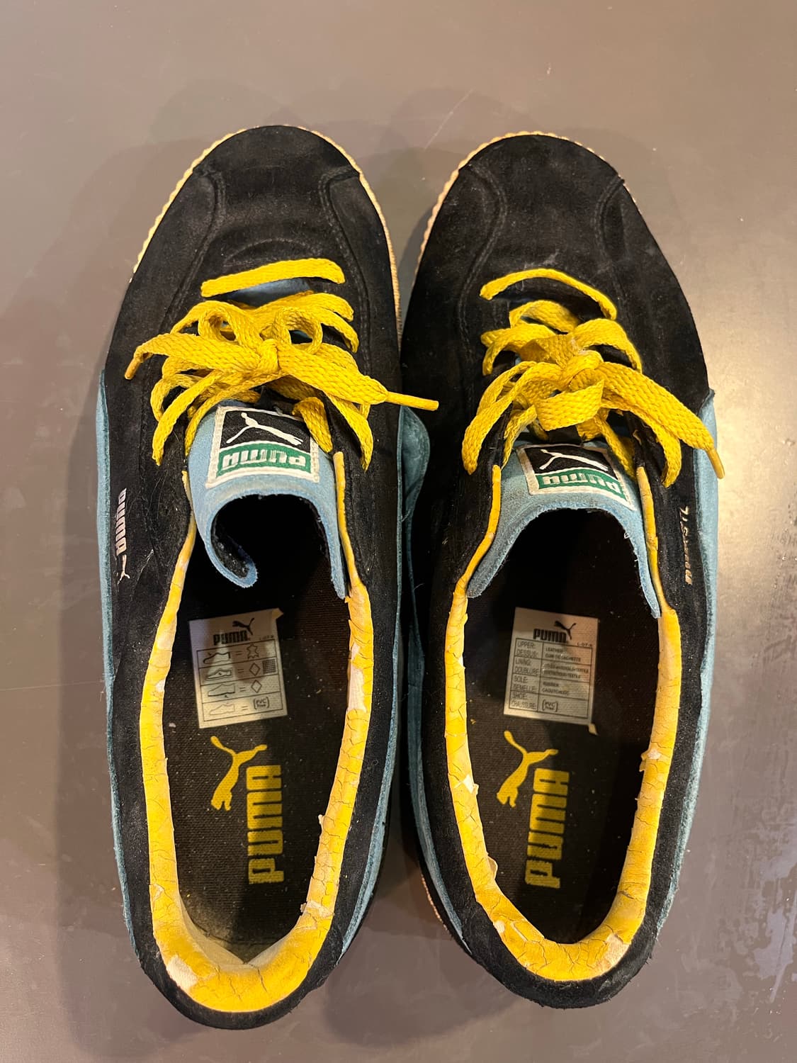 푸마 브라질 스웨이드 스니커즈 블랙/블루 (290mm, 2006년) 상품이미지5