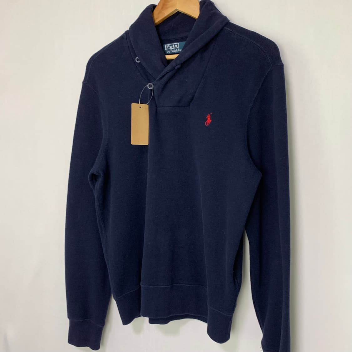폴로 랄프로렌 빈티지 사선 하이넥 코튼 롱슬리브 맨투맨 네이비 M 상품이미지2