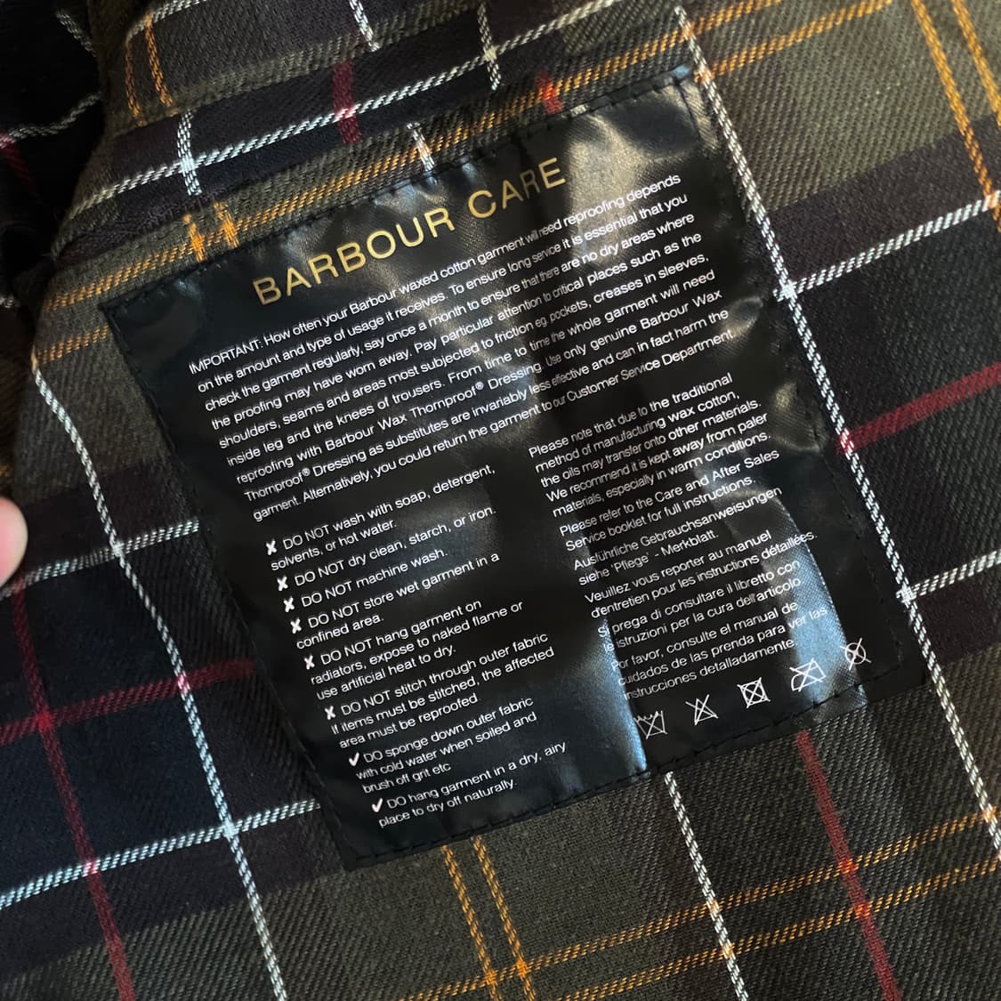 (급처/5회 실착) 바버 브리스톨 올리브 색상 M사이즈 상품이미지7