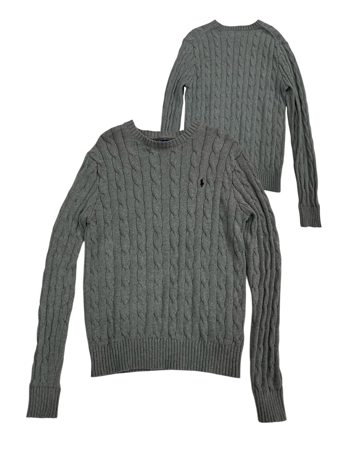 폴로 랄프로렌 케이블 니트 회색 M 상품이미지1