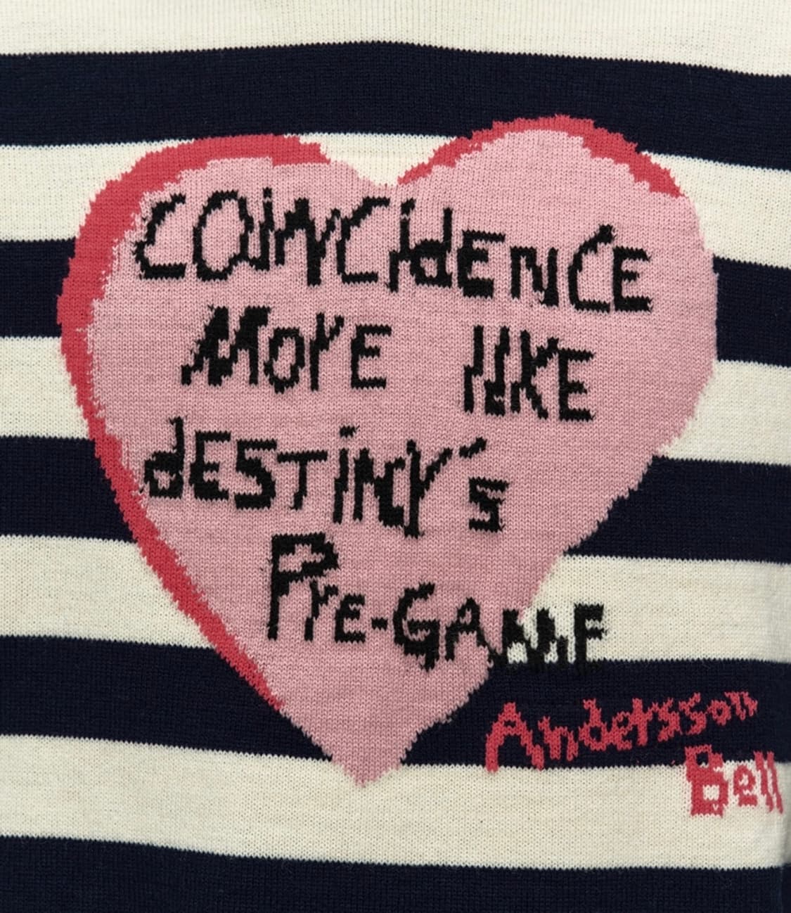 앤더슨벨 하트 메시지 크루넥 스웨터 상품이미지3