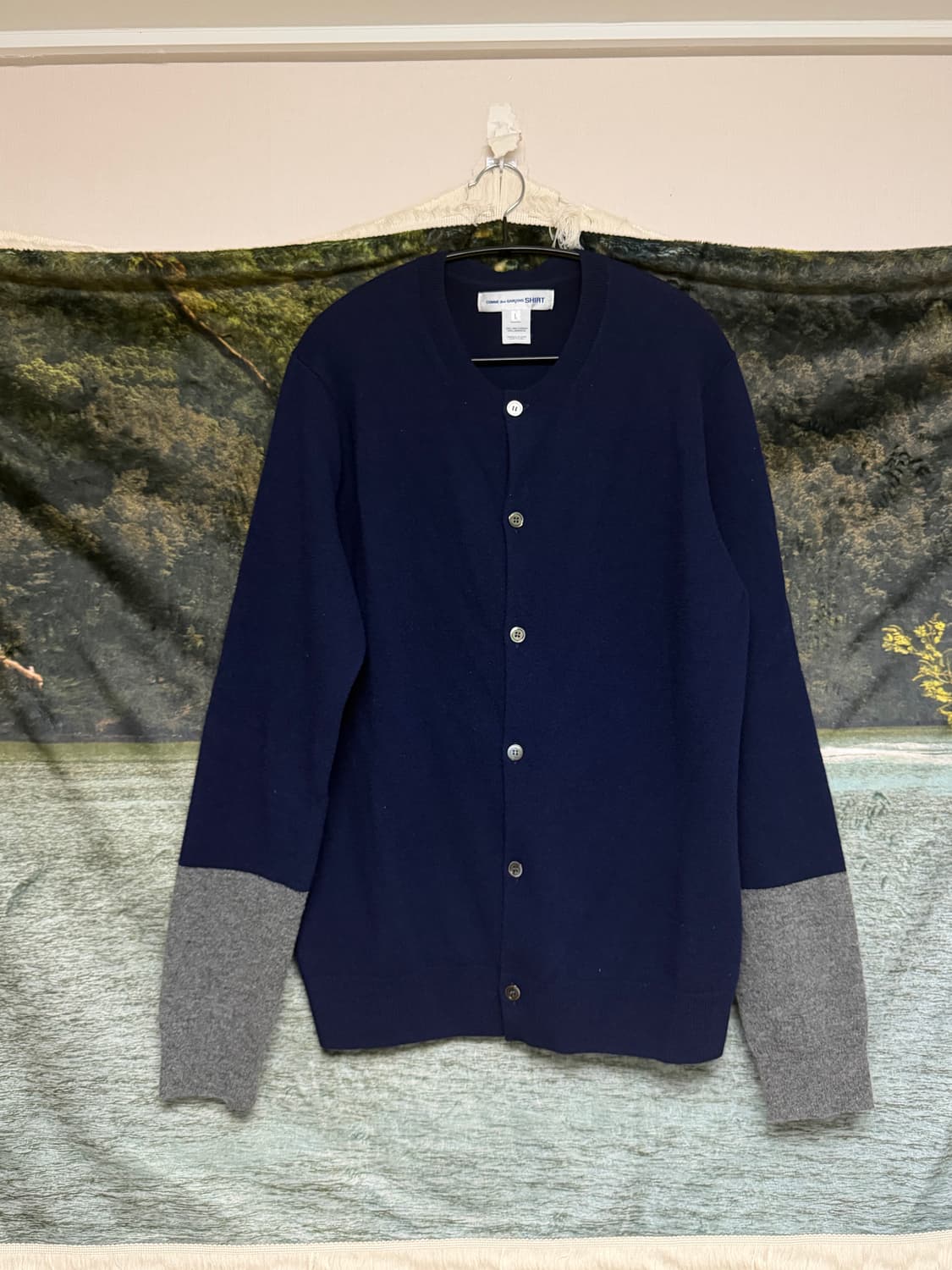 Comme des Garcons shirts 투 톤 가디건 상품이미지1