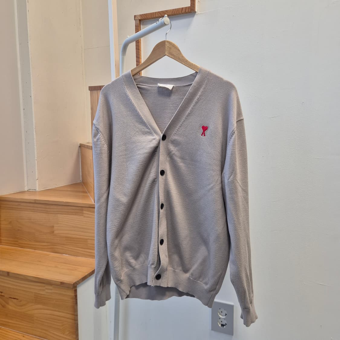 아미 라이트그레이 가디건  상품이미지1