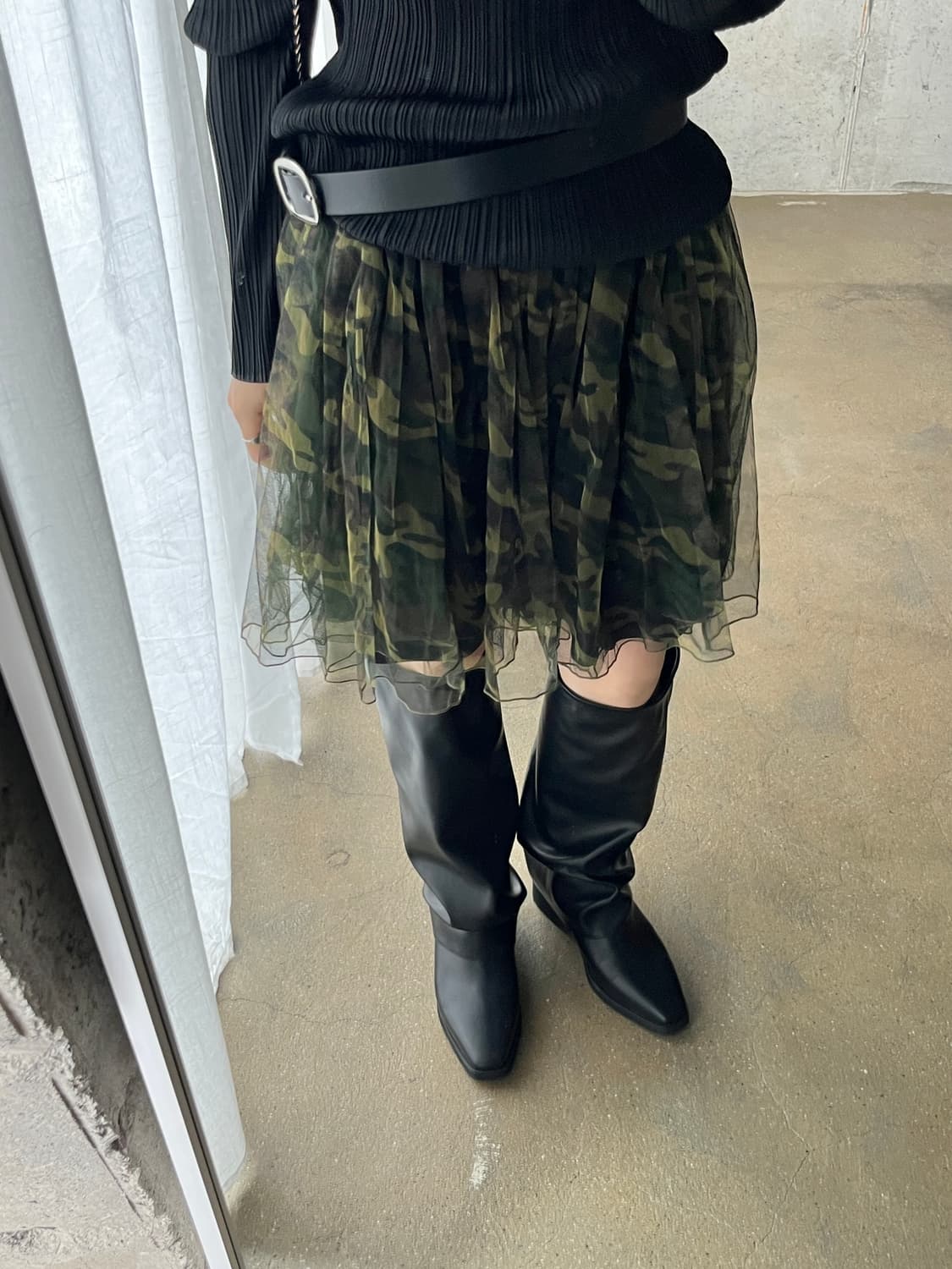 더블 튤 스커트 카모플라쥬 상품이미지5