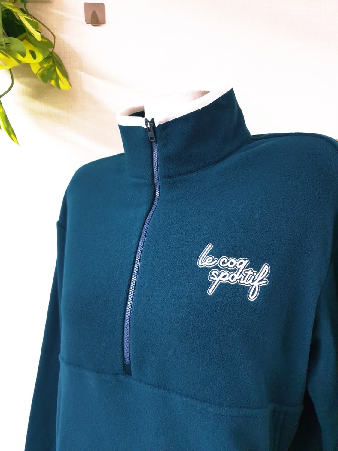 르꼬끄골프 24FW 남성후리스 아노락 티셔츠 95 청록  상품이미지4