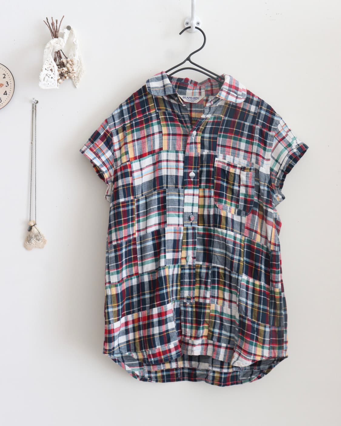 [Beams Boy] Patchwork Check Shirt 상품이미지10