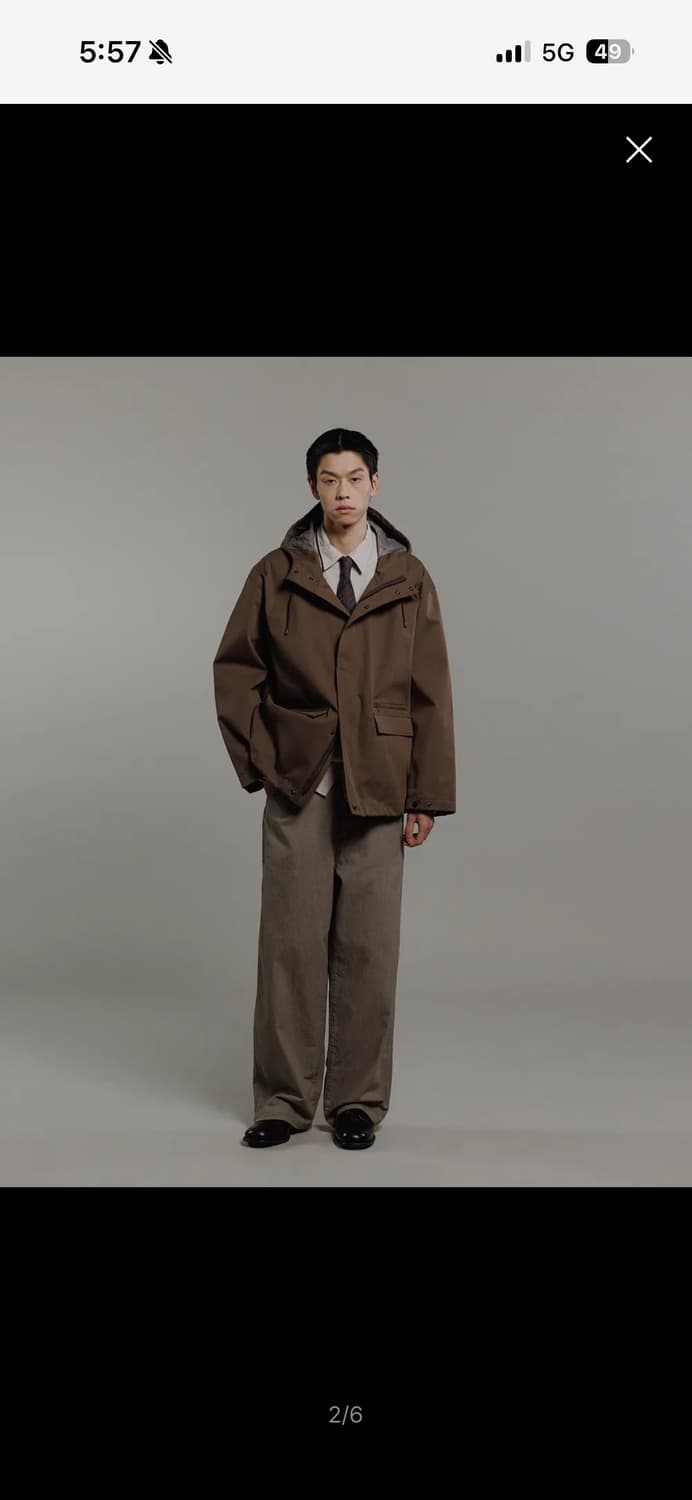 블랭크룸 3레이어 후디 파카 브라운 1 Size 상품이미지3