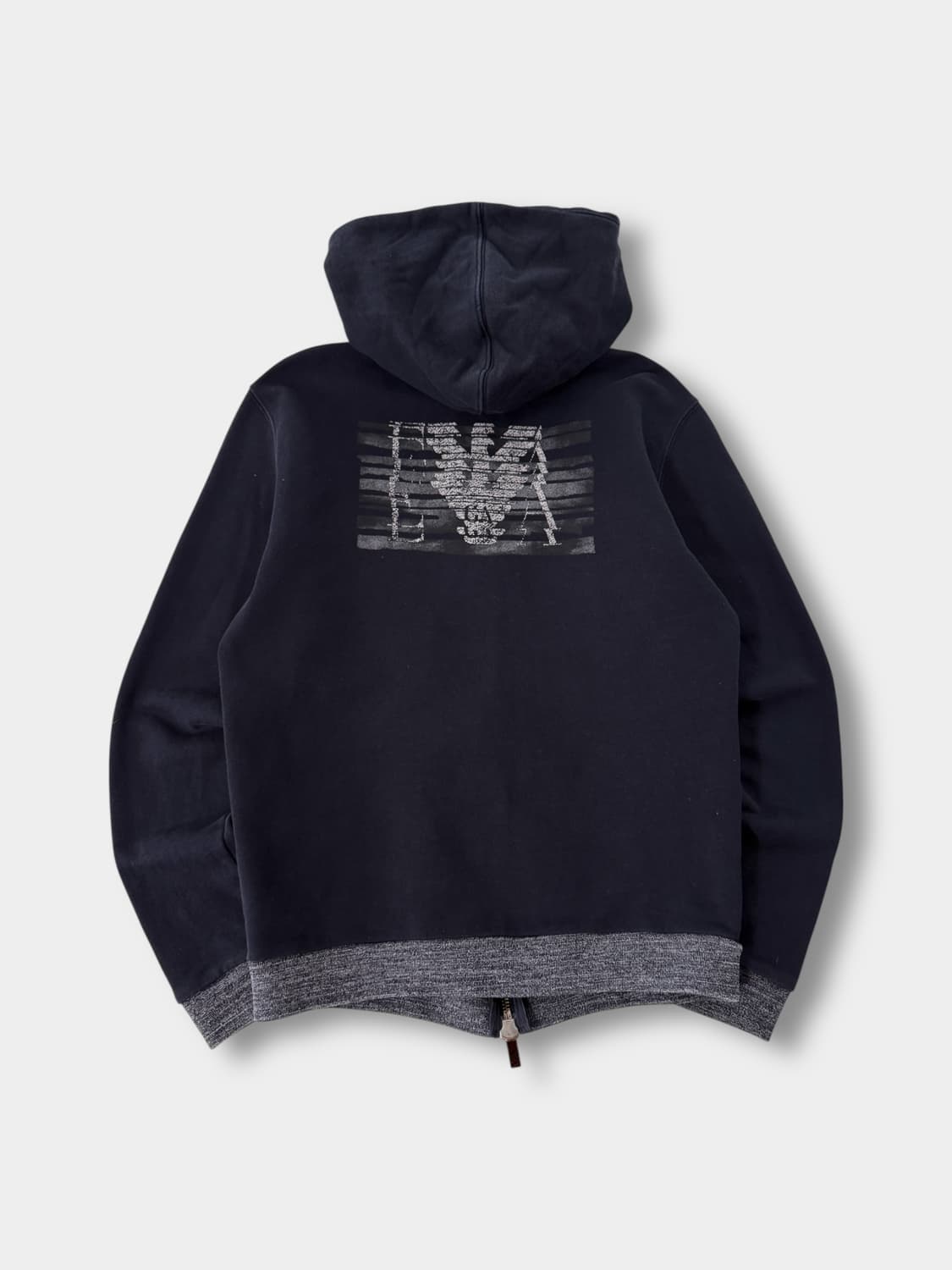  아르마니 00‘s 루즈핏 빅로고 빈티지 스웻 후드집업 상품이미지2