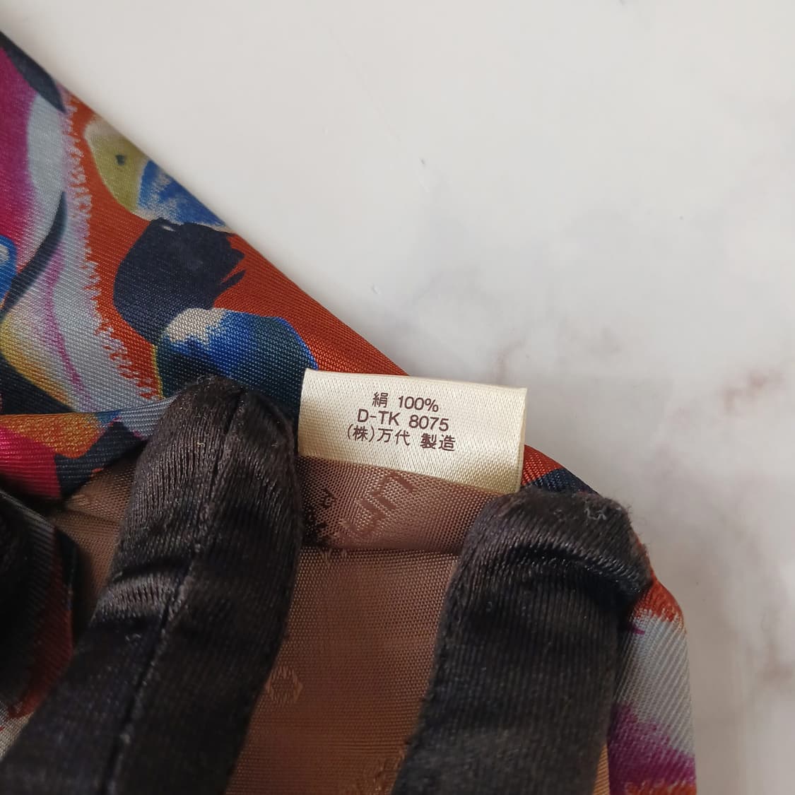 웅가로 실크 오렌지 아트워크 패턴 넥타이 9cm B등급 A19199
 상품이미지7