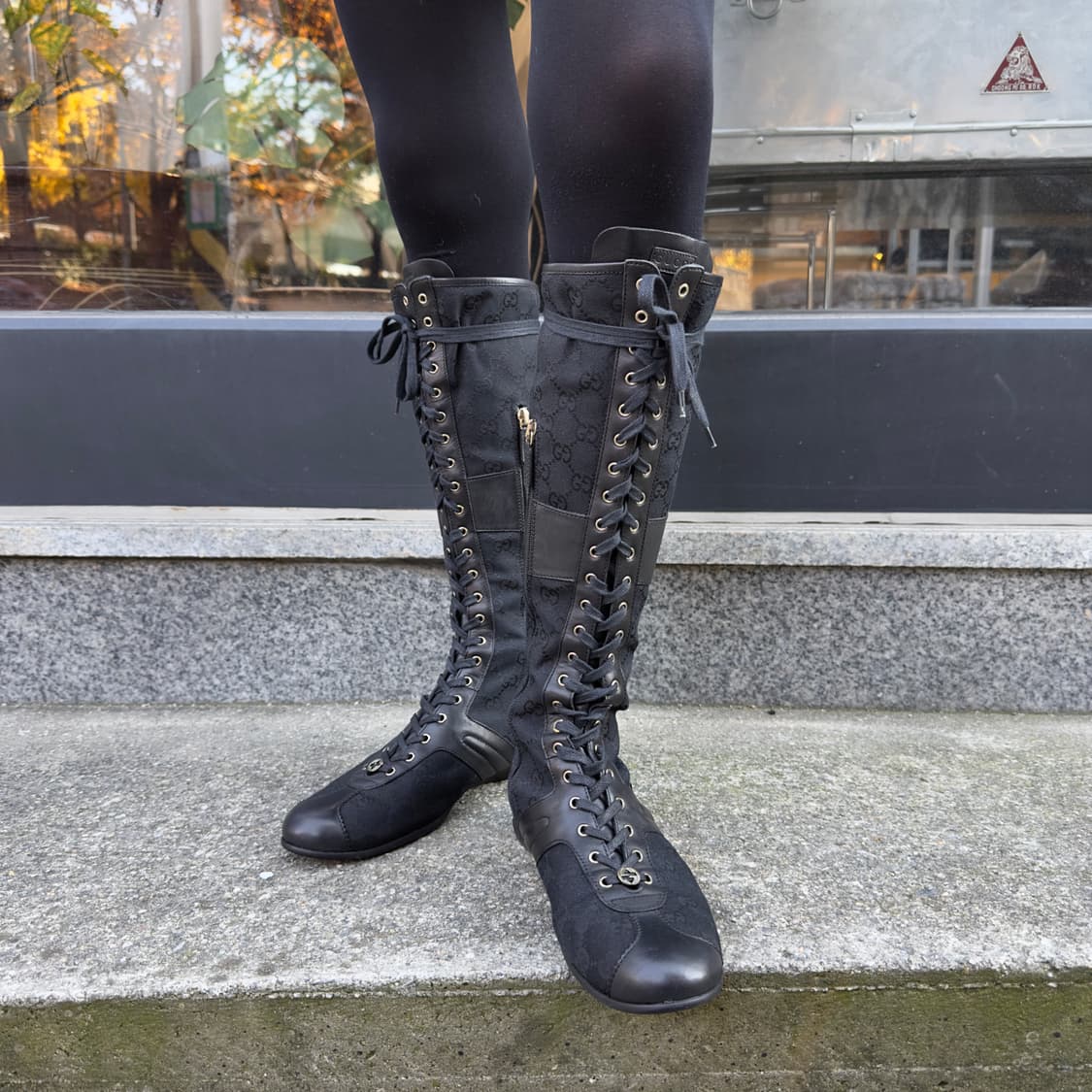 초 레어 00s 빈티지 구찌 니하이 복싱화 부츠 상품이미지10