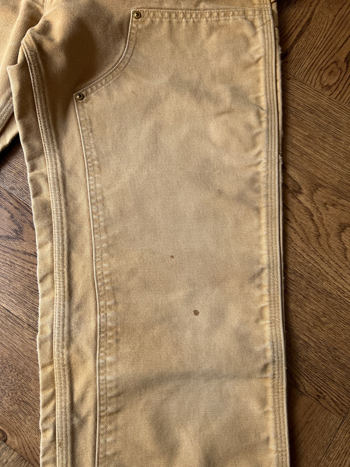 [32]칼하트 Made in USA 빈티지 페이딩 브라운 더블니 워크팬츠 상품이미지5