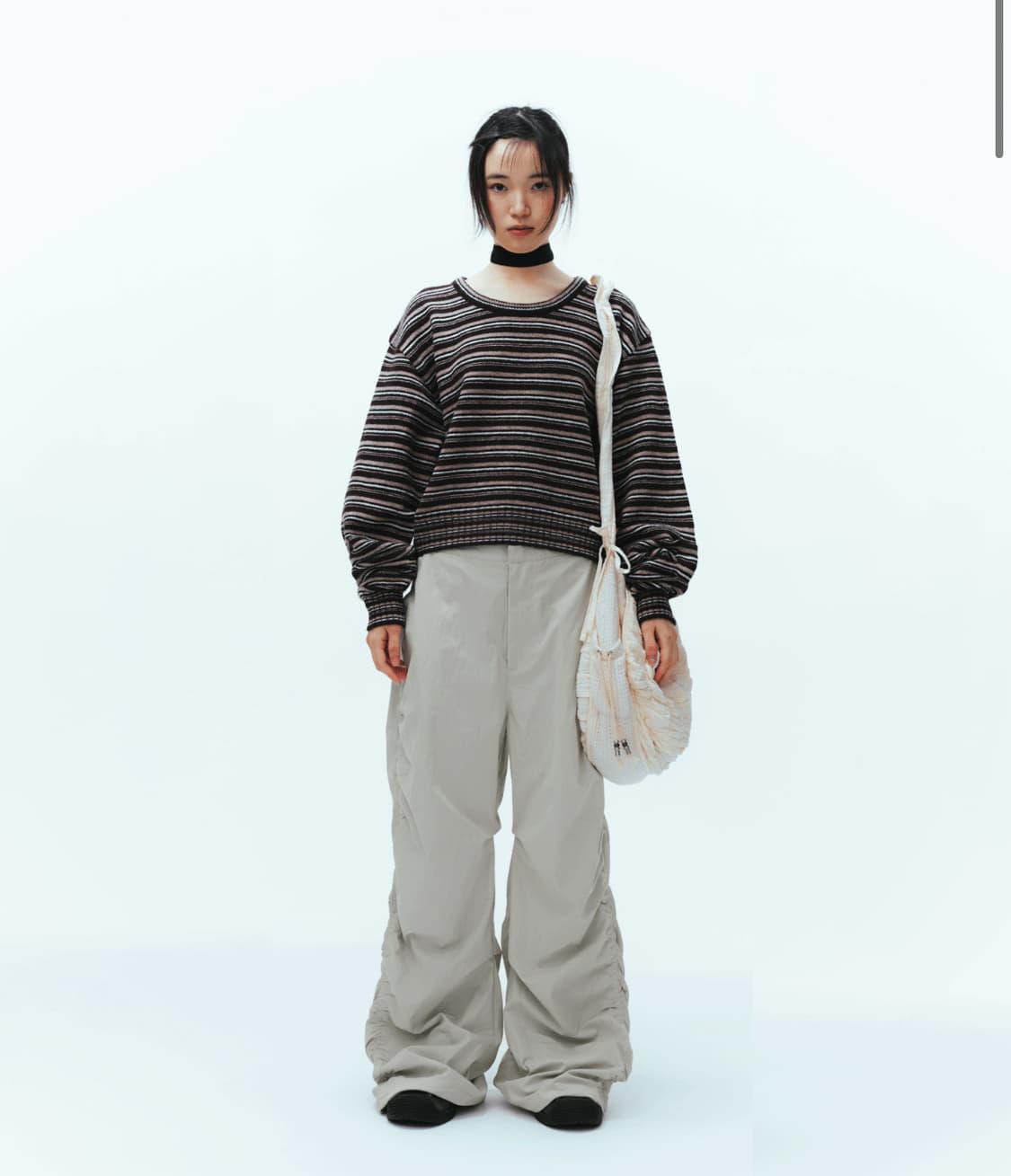 코이세이오 니트 stripe knite brown 상품이미지2