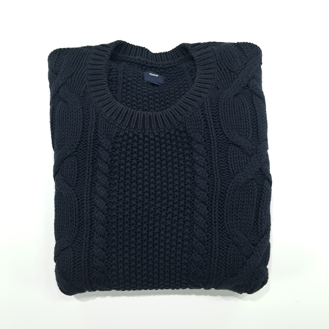 CN957 M Gap 갭 다크네이비 케이블 긴팔 니트 스웨터 상품이미지8