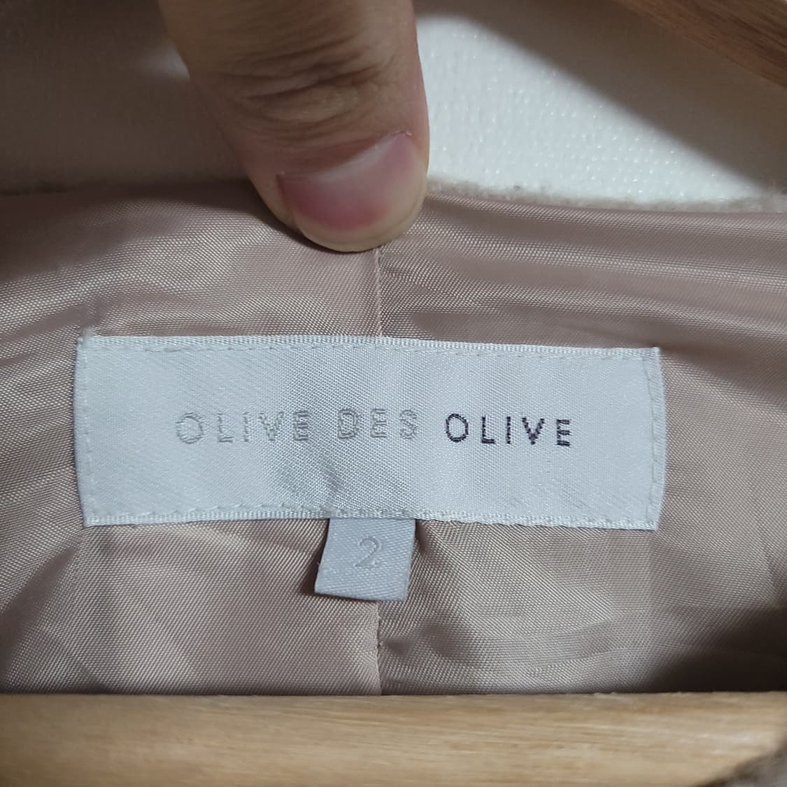 (2) 올리브데올리브 모직 하프 코트 자켓 상품이미지2