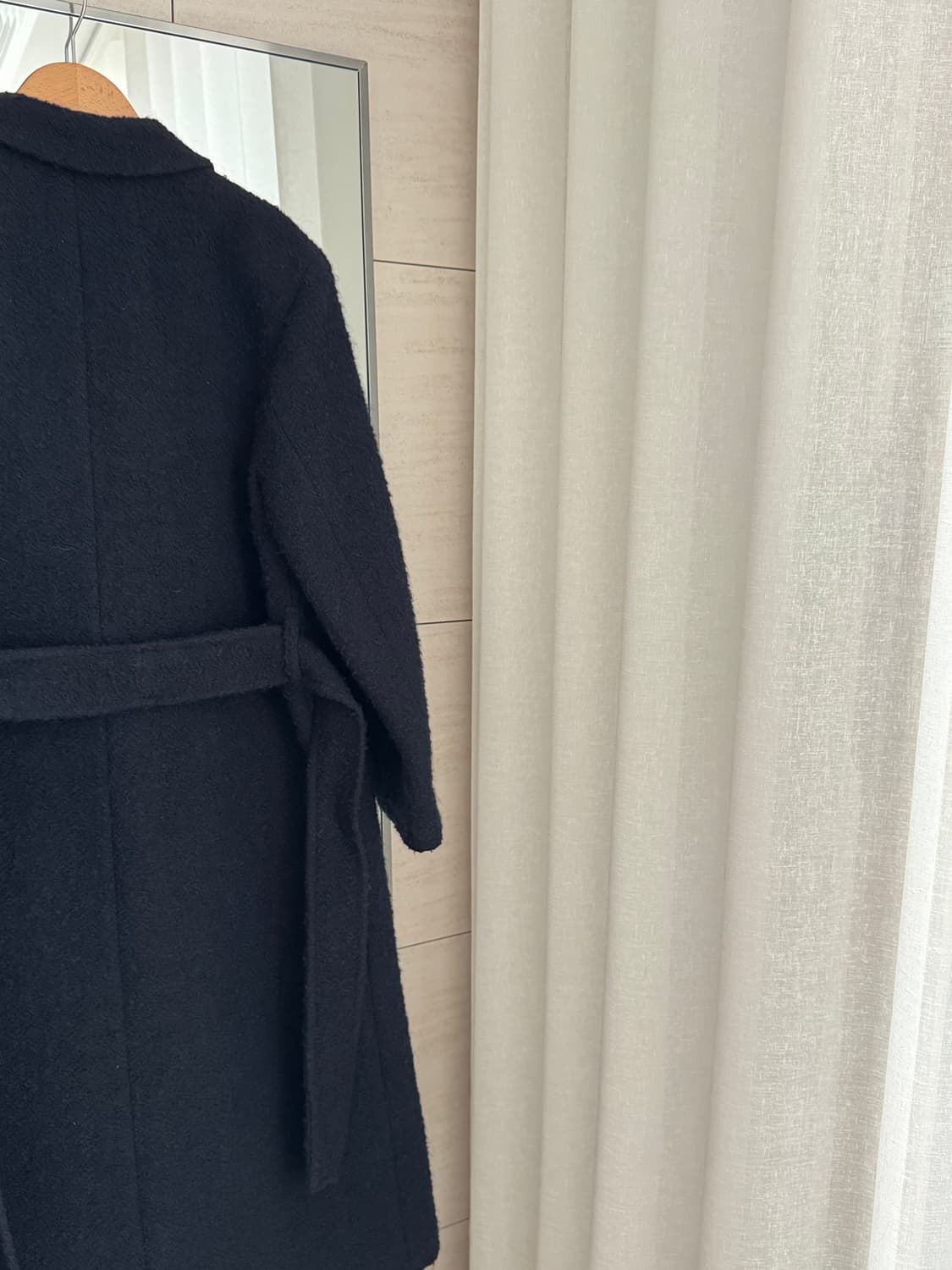 🖤 산드로(Sandro) 부클 트위드 롱코트 상품이미지5