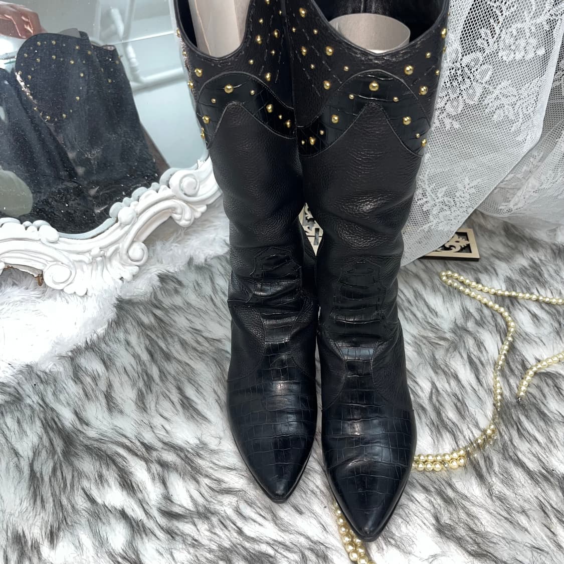 빈티지 스터드 부츠 상품이미지5