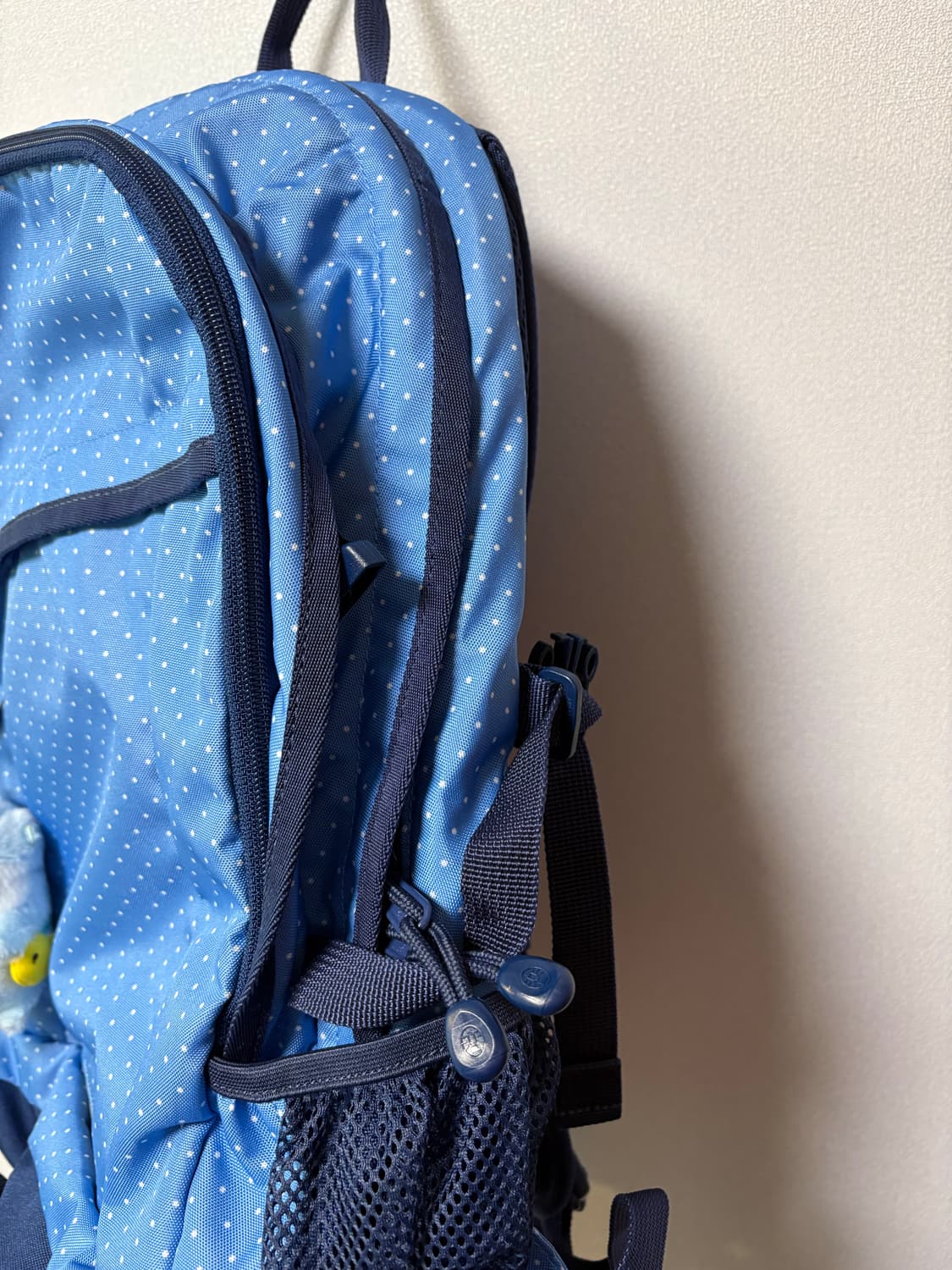 레어) coleman 콜맨 스카이블루 도트 백팩 모리걸 일본 빈티지 상품이미지4